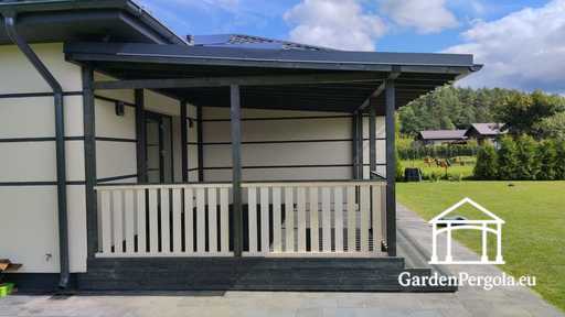 Gazebo da giardino premium grigio scuro con tetto in metallo 4x6m