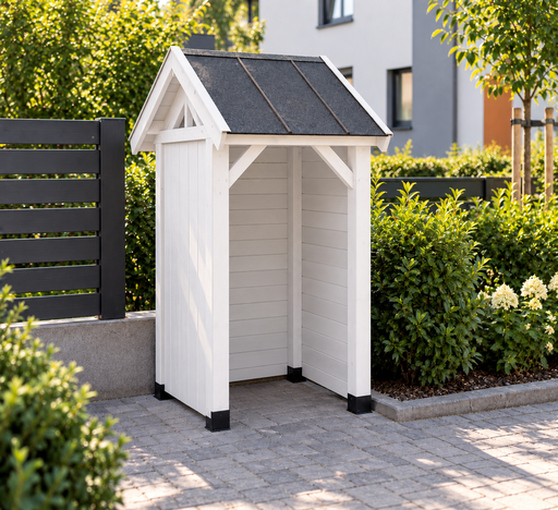Riparo per bidoni dei rifiuti in legno 1,3 × 1,3 m - garden gazebo pergola