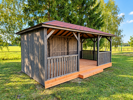 Gazebo da giardino in legno 3x6 m