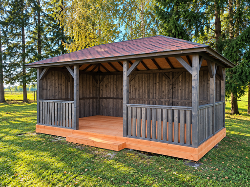 Gazebo da giardino in legno 3x6 m